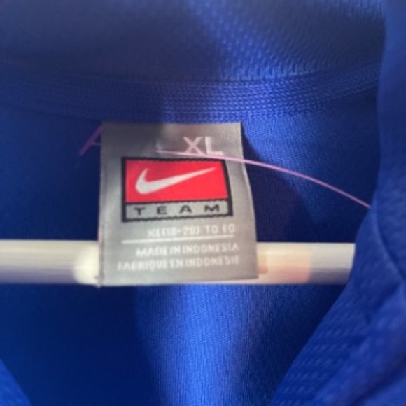 Nike Team Men's Blue/White Workout Outdoor Full Zip Warmup Jacket Size XL (18-20 - Picture 3 of 4